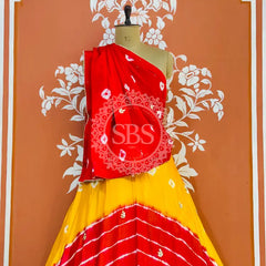 CHINON HANDWORK BHANDEJ LEHENGA
