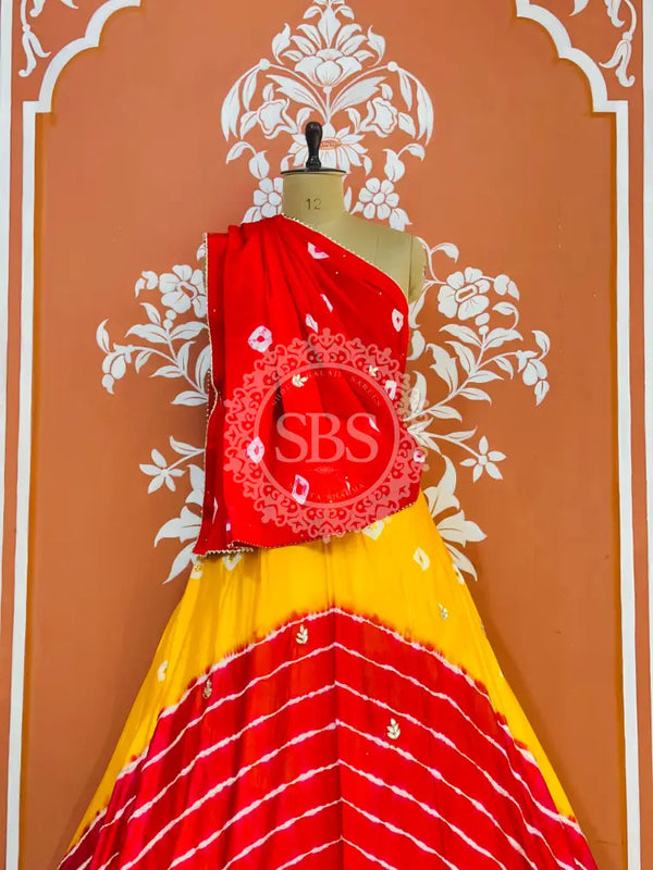 CHINON HANDWORK BHANDEJ LEHENGA