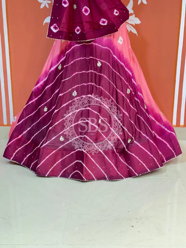 CHINON HANDWORK BHANDEJ LEHENGA