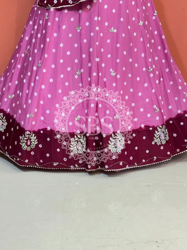 CHINON HANDWORK BHANDEJ LEHENGA