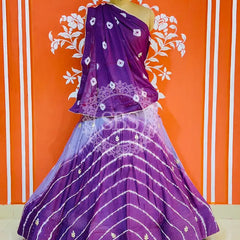 CHINON HANDWORK BHANDEJ LEHENGA Wine / Free Size