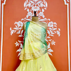 CHINON HANDWORK KACHI PATTI LEHENGA