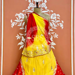 CHINON HANDWORK KACHI PATTI LEHENGA