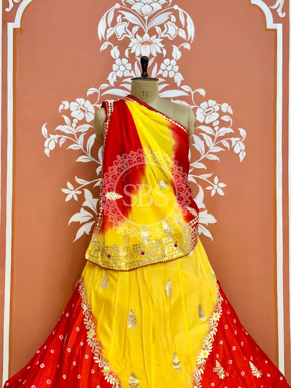 CHINON HANDWORK KACHI PATTI LEHENGA
