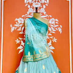 CHINON HANDWORK KACHI PATTI LEHENGA