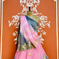 CHINON HANDWORK KACHI PATTI LEHENGA