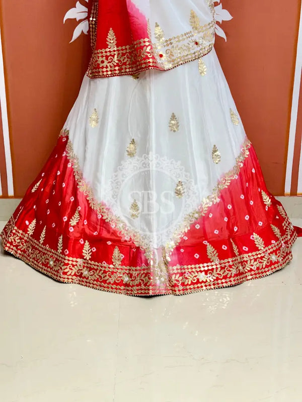 CHINON HANDWORK KACHI PATTI LEHENGA