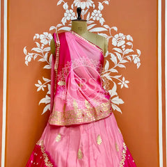 CHINON HANDWORK KACHI PATTI LEHENGA