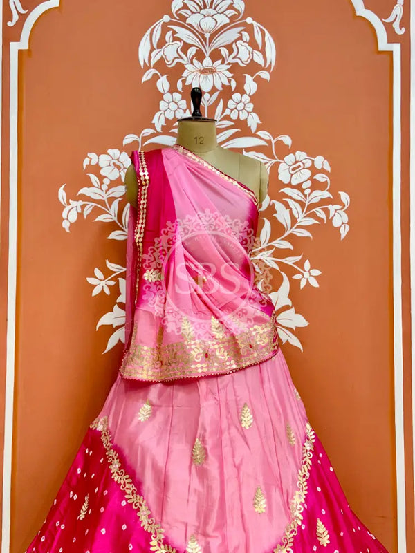 CHINON HANDWORK KACHI PATTI LEHENGA
