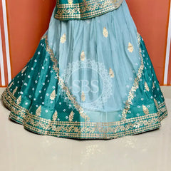 CHINON HANDWORK KACHI PATTI LEHENGA