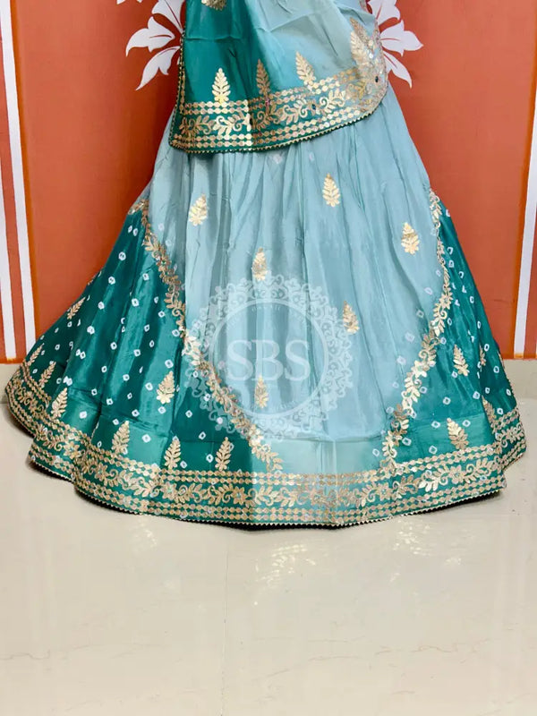 CHINON HANDWORK KACHI PATTI LEHENGA