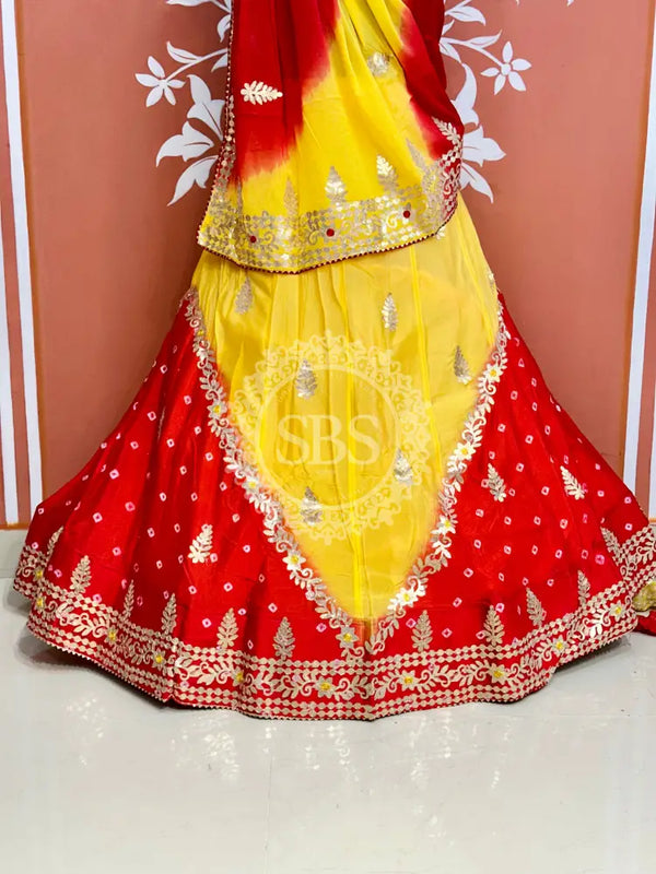 CHINON HANDWORK KACHI PATTI LEHENGA