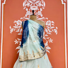 CHINON HANDWORK KACHI PATTI LEHENGA