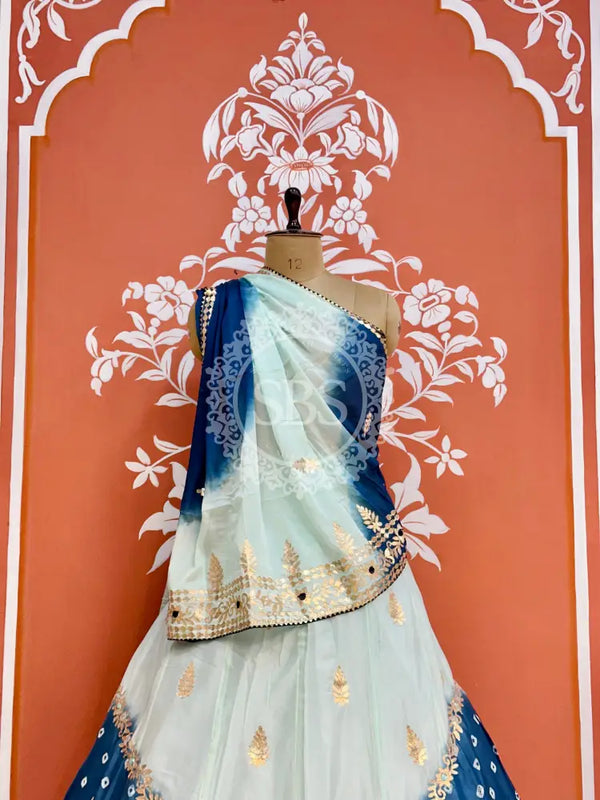 CHINON HANDWORK KACHI PATTI LEHENGA