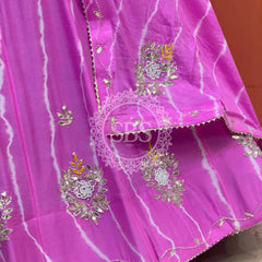 CHINON HANDWORK LEHERIYA LEHENGA