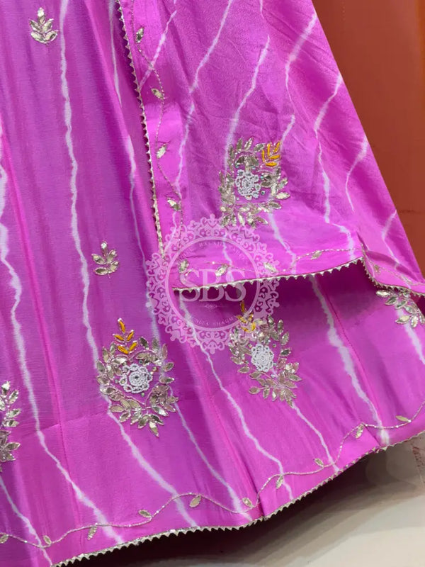 CHINON HANDWORK LEHERIYA LEHENGA