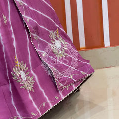 CHINON HANDWORK LEHERIYA LEHENGA