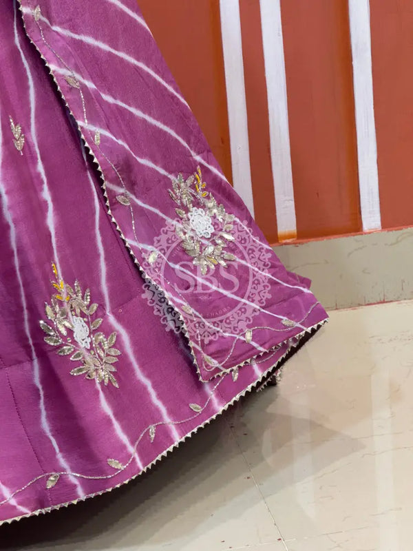 CHINON HANDWORK LEHERIYA LEHENGA