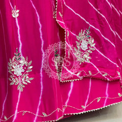 CHINON HANDWORK LEHERIYA LEHENGA