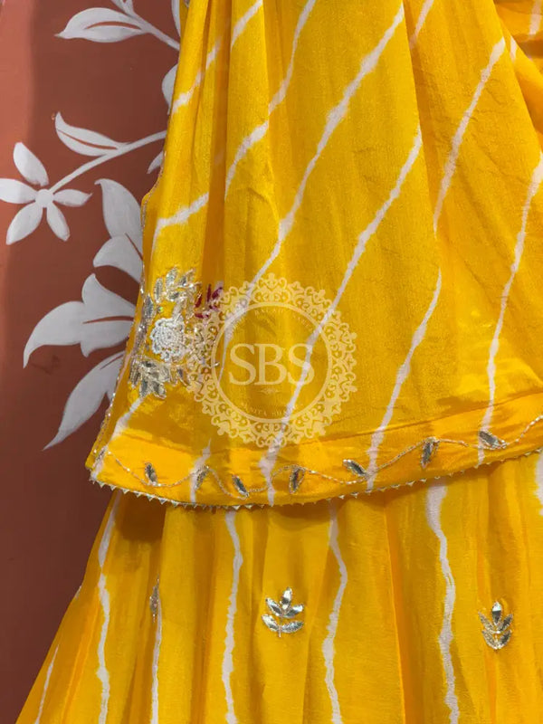 CHINON HANDWORK LEHERIYA LEHENGA