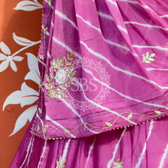 CHINON HANDWORK LEHERIYA LEHENGA