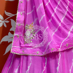 CHINON HANDWORK LEHERIYA LEHENGA