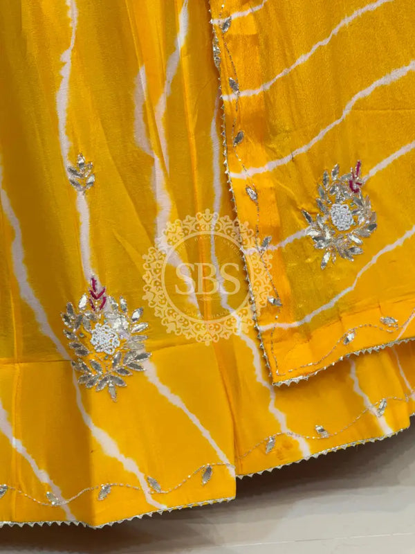 CHINON HANDWORK LEHERIYA LEHENGA
