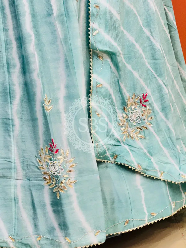 CHINON HANDWORK LEHERIYA LEHENGA