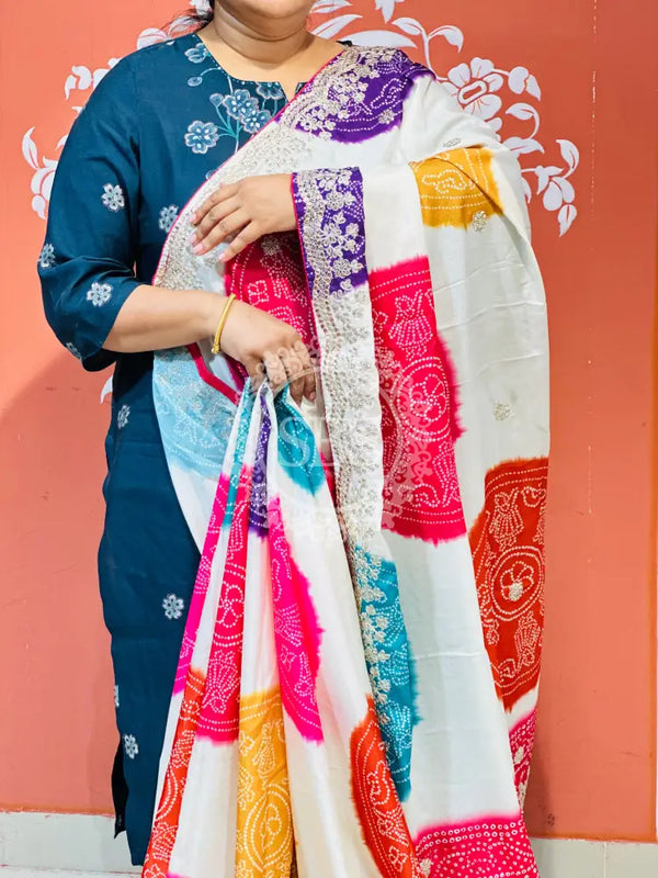 CHINON MANDALA BIG BOOTA SAREE