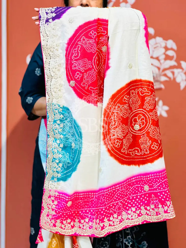 CHINON MANDALA BIG BOOTA SAREE