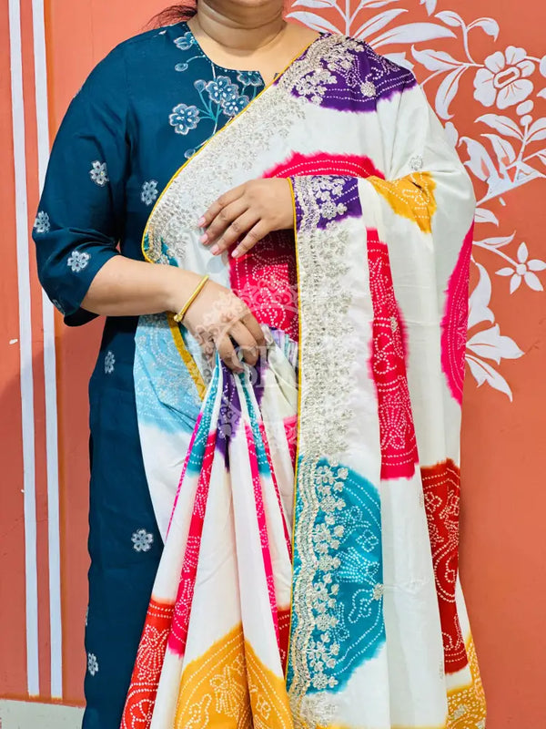 CHINON MANDALA BIG BOOTA SAREE