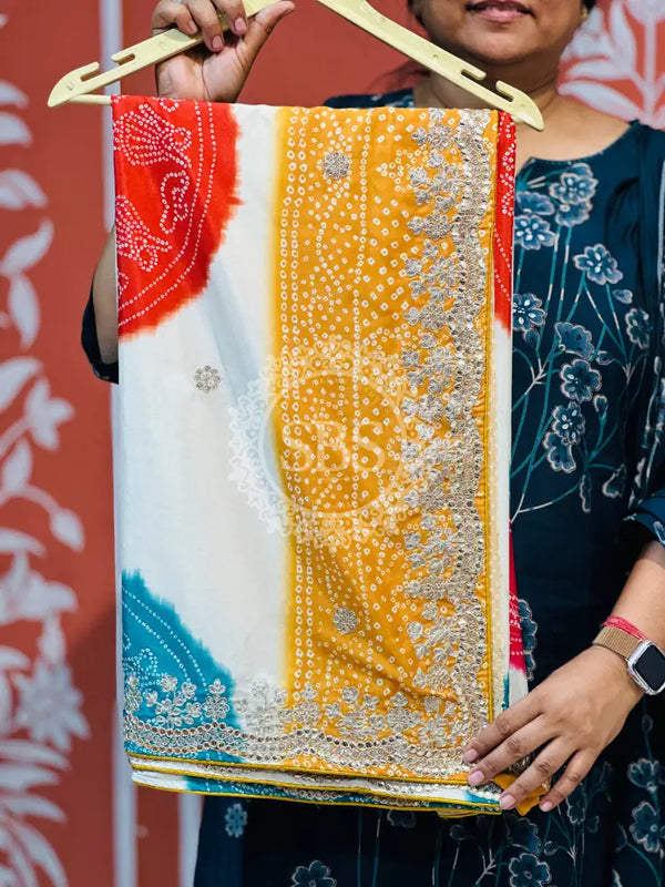 CHINON MANDALA BIG BOOTA SAREE