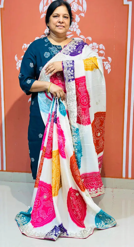 CHINON MANDALA BIG BOOTA SAREE