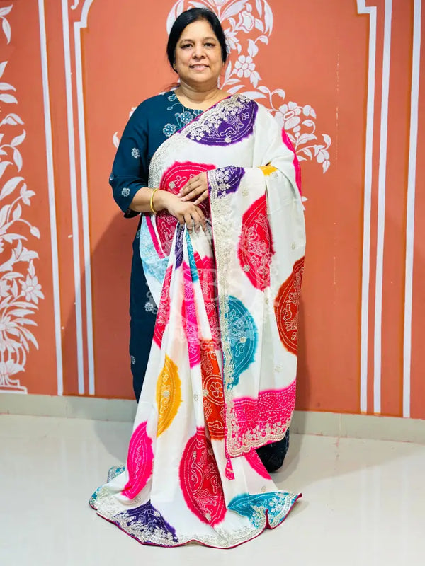 CHINON MANDALA BIG BOOTA SAREE