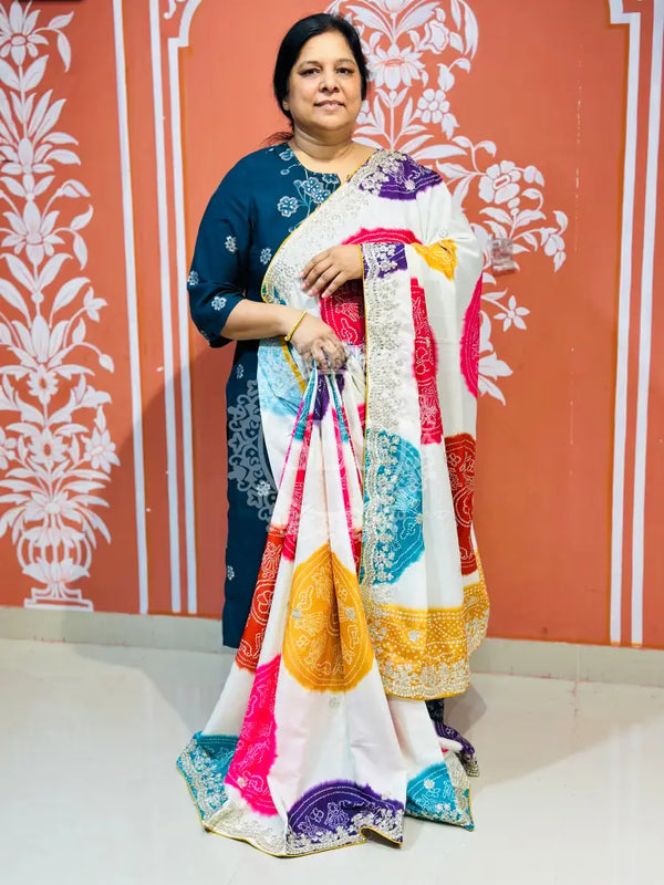 CHINON MANDALA BIG BOOTA SAREE