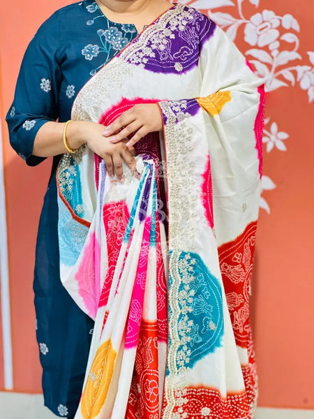 CHINON MANDALA BIG BOOTA SAREE