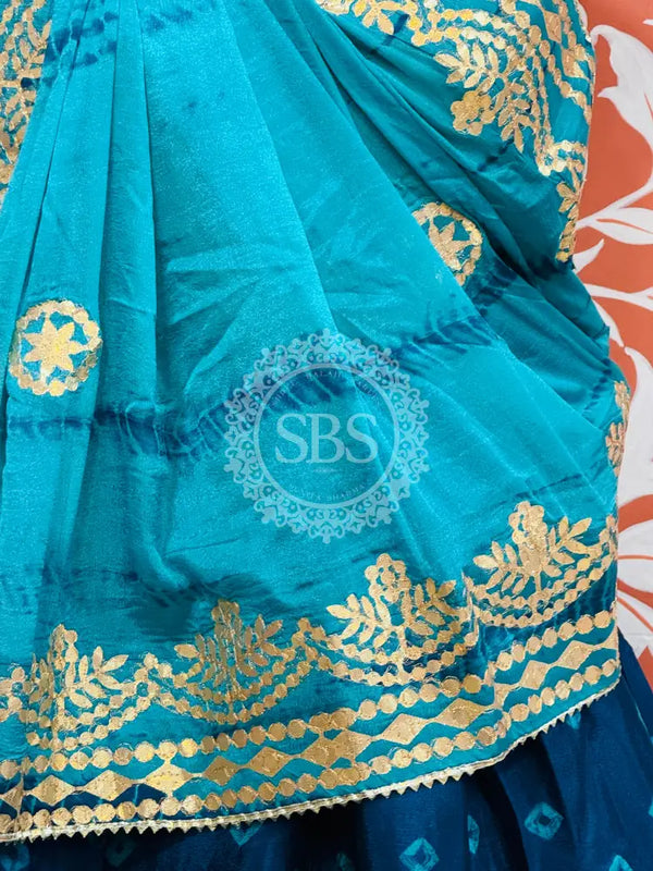 CHINON SHIBORI HANDWORK GOTA PATTI LEHENGA