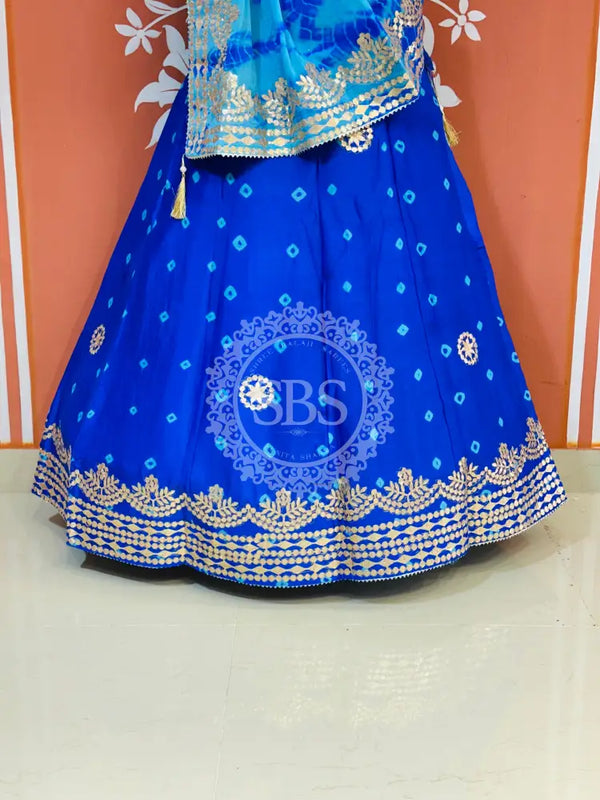 CHINON SHIBORI HANDWORK GOTA PATTI LEHENGA