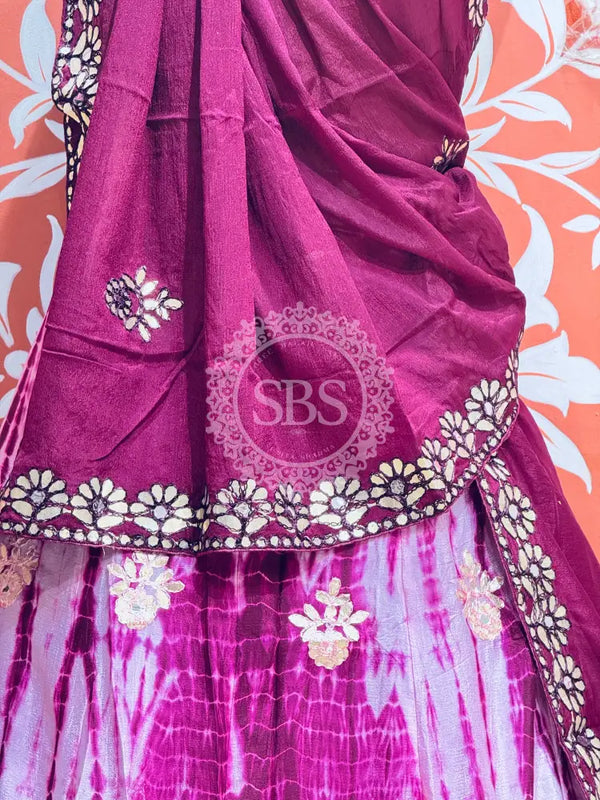 CHINON SHIBORI HANDWORK GOTA PATTI LEHENGA
