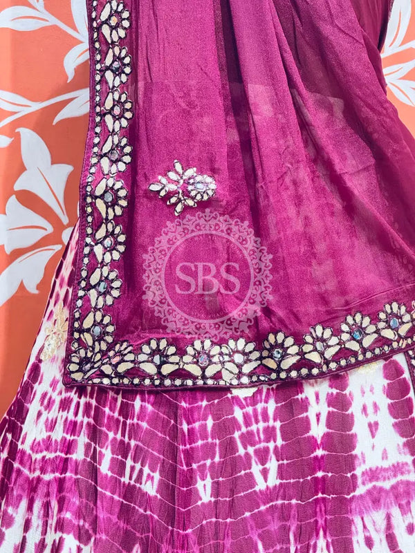 CHINON SHIBORI HANDWORK GOTA PATTI LEHENGA