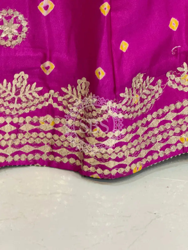 CHINON SHIBORI HANDWORK GOTA PATTI LEHENGA