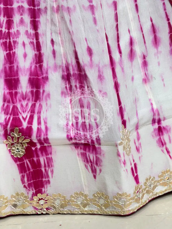 CHINON SHIBORI HANDWORK GOTA PATTI LEHENGA