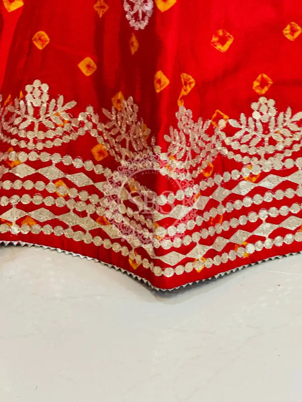 CHINON SHIBORI HANDWORK GOTA PATTI LEHENGA