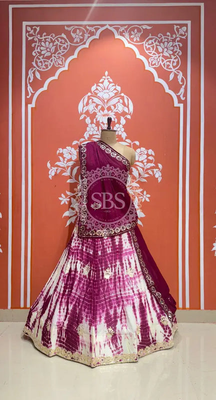 CHINON SHIBORI HANDWORK GOTA PATTI LEHENGA