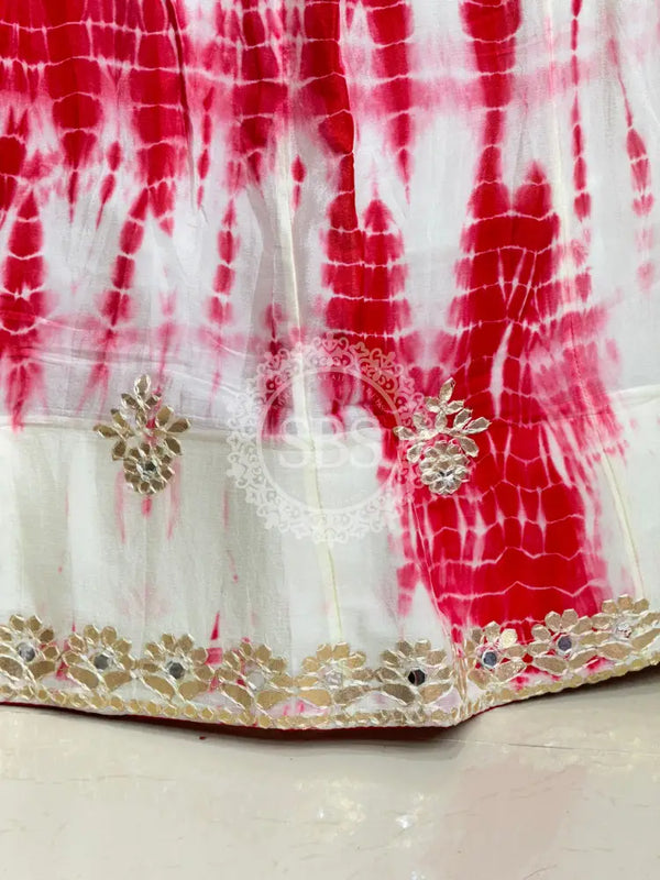 CHINON SHIBORI HANDWORK GOTA PATTI LEHENGA