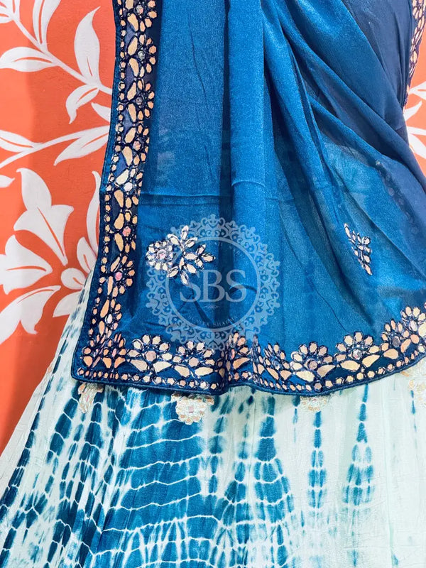 CHINON SHIBORI HANDWORK GOTA PATTI LEHENGA