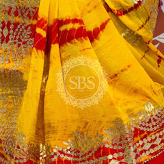 CHINON SHIBORI HANDWORK GOTA PATTI LEHENGA