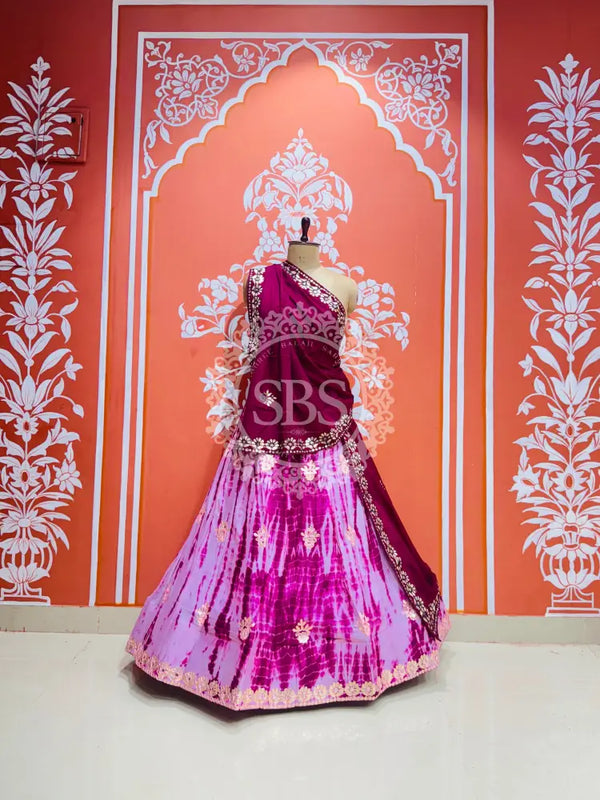 CHINON SHIBORI HANDWORK GOTA PATTI LEHENGA