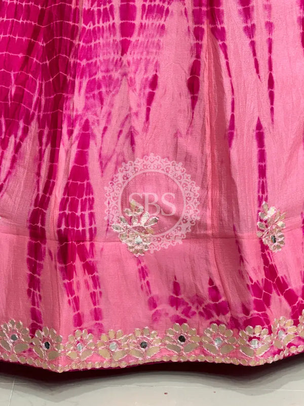 CHINON SHIBORI HANDWORK GOTA PATTI LEHENGA