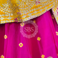 CHINON SHIBORI HANDWORK GOTA PATTI LEHENGA